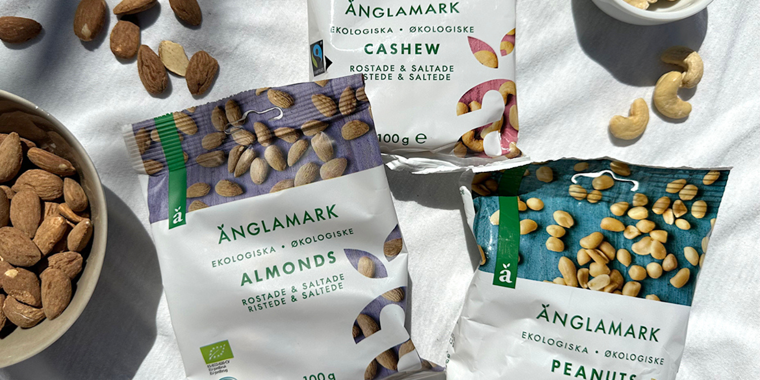 Änglamark nøtter, mandler, cashew og peanøtter