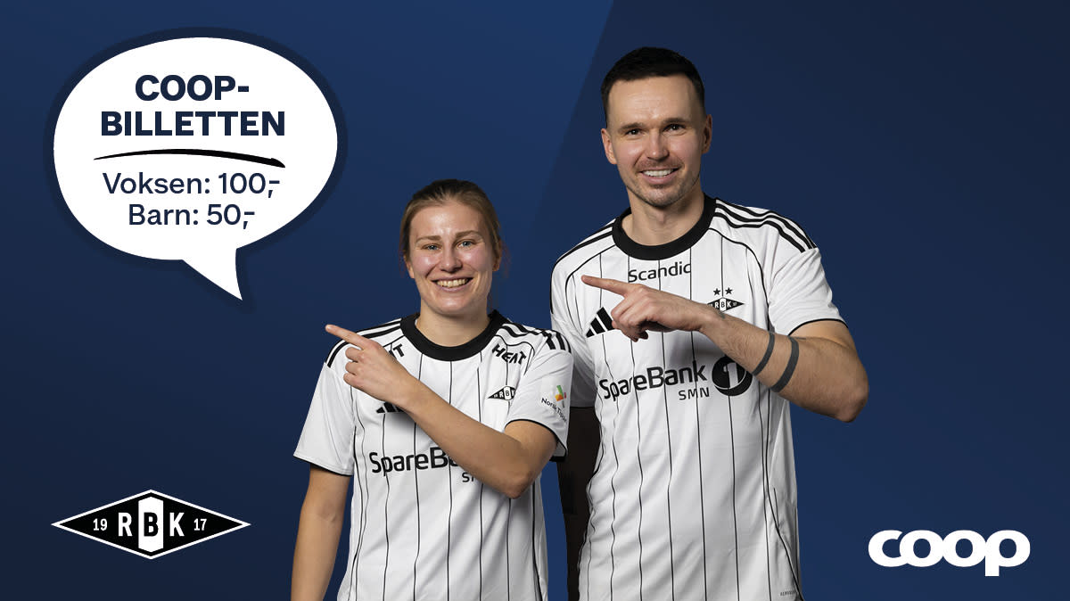 Fotballspillere peker på snakkeboble med prisen på billettene