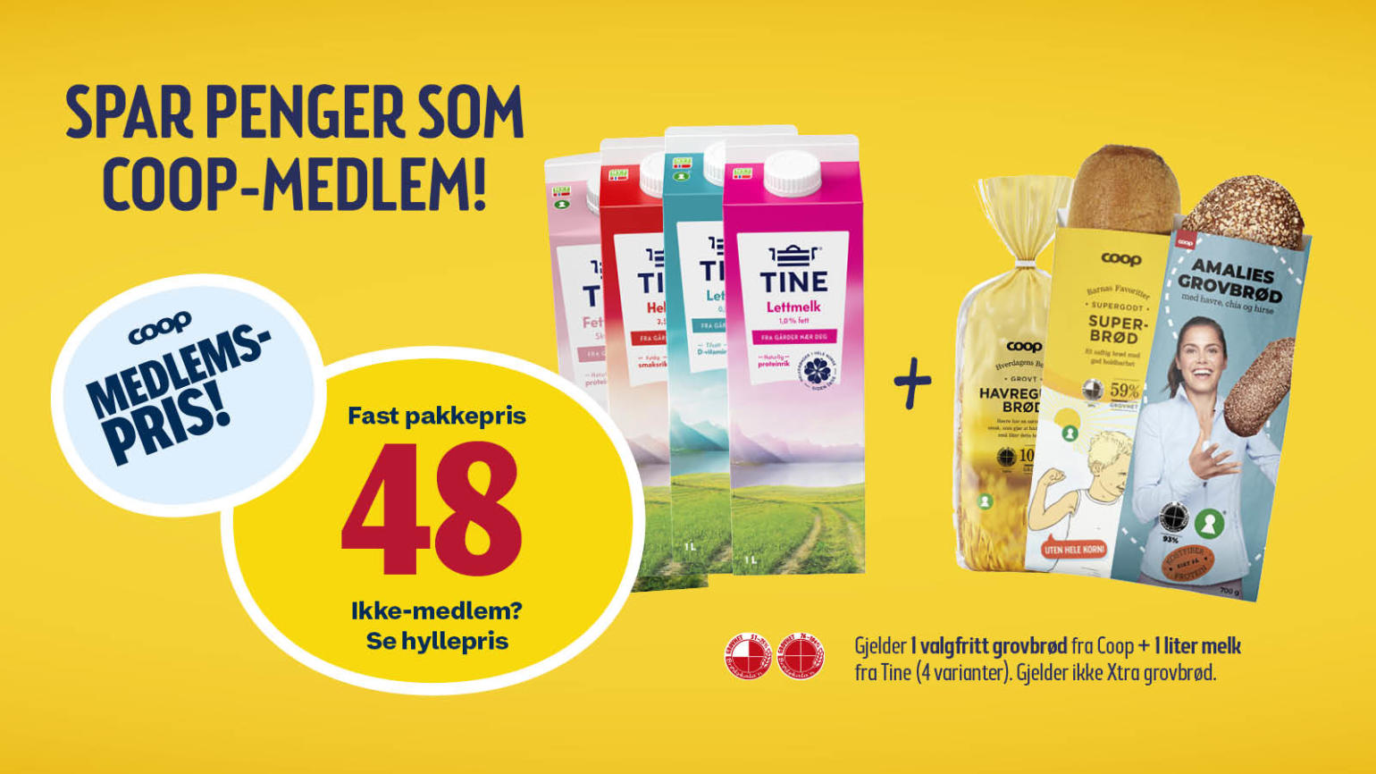 Prix Melk & Brød tilbud.