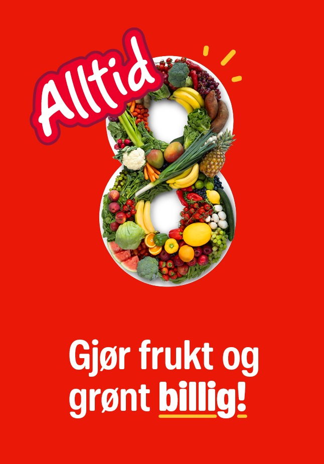 Alltid 8. Gjør frukt og grønt billig! 